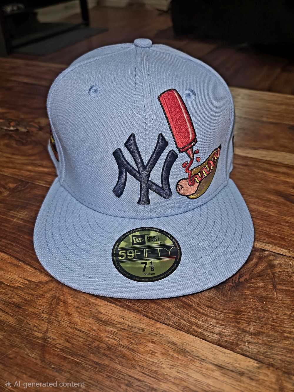 New Era 59Fifty New York Yankees "Ballpark Food" Fitted Hat-Size 7 1/8. NWT.